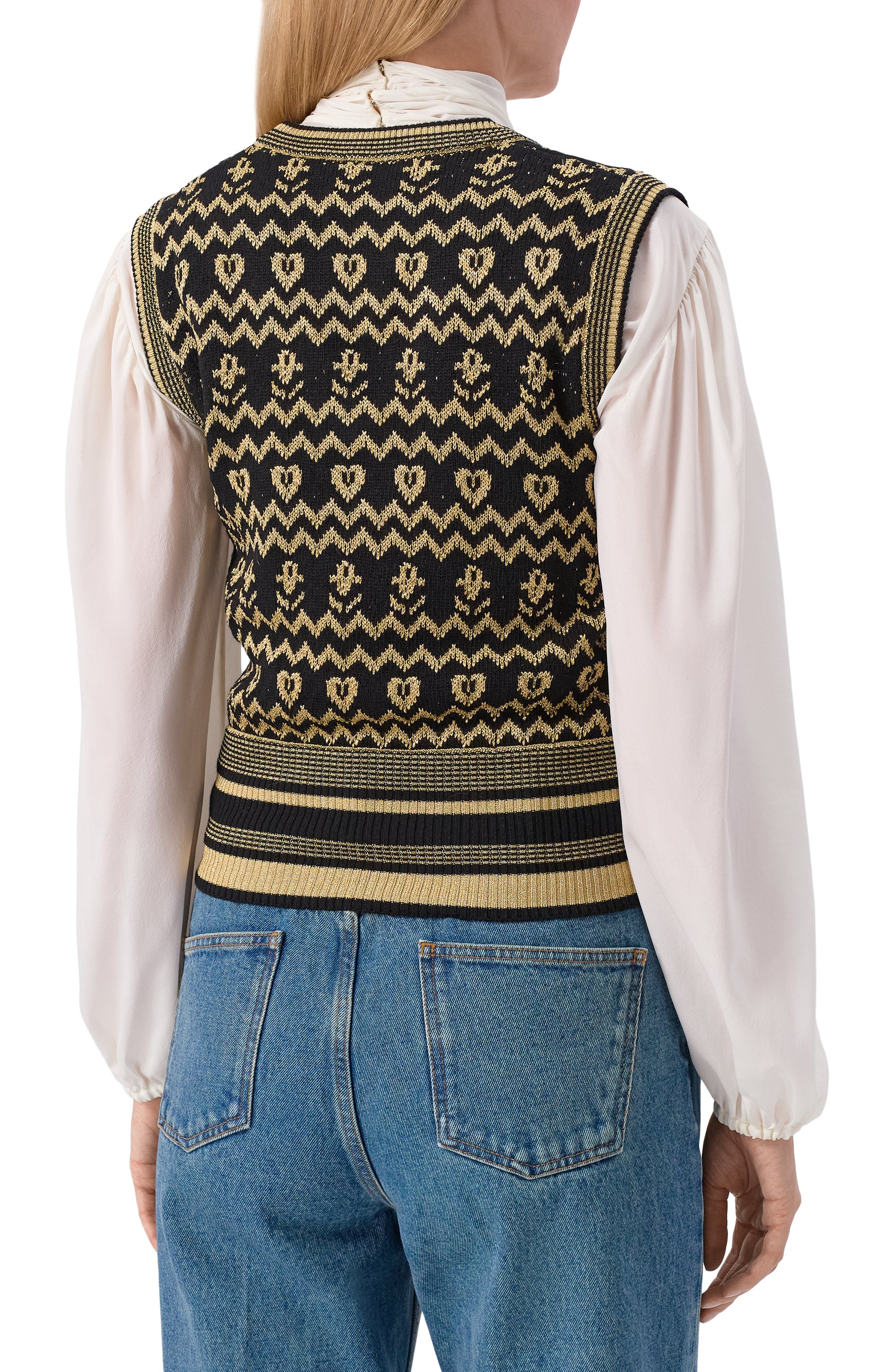 Жилет из шерсти и вискозы VALENTINO, арт. 7B3KM06C/9H0, фото 4