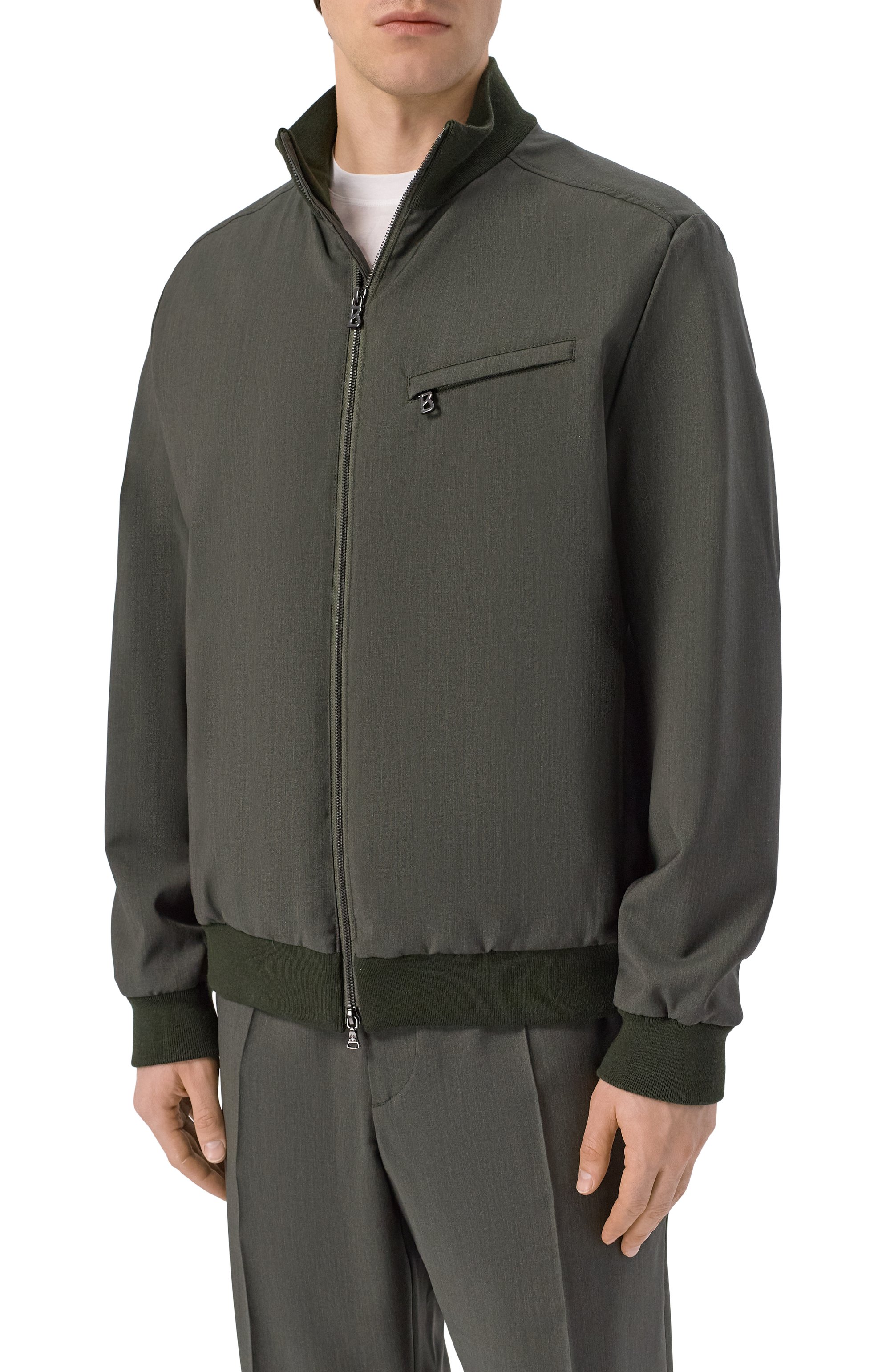 Шерстяной бомбер BOGNER хаки цвета по цене 73000 руб., арт. 38781096, фото 3 Шерстяной бомбер BOGNER, арт. 38781096, фото 3