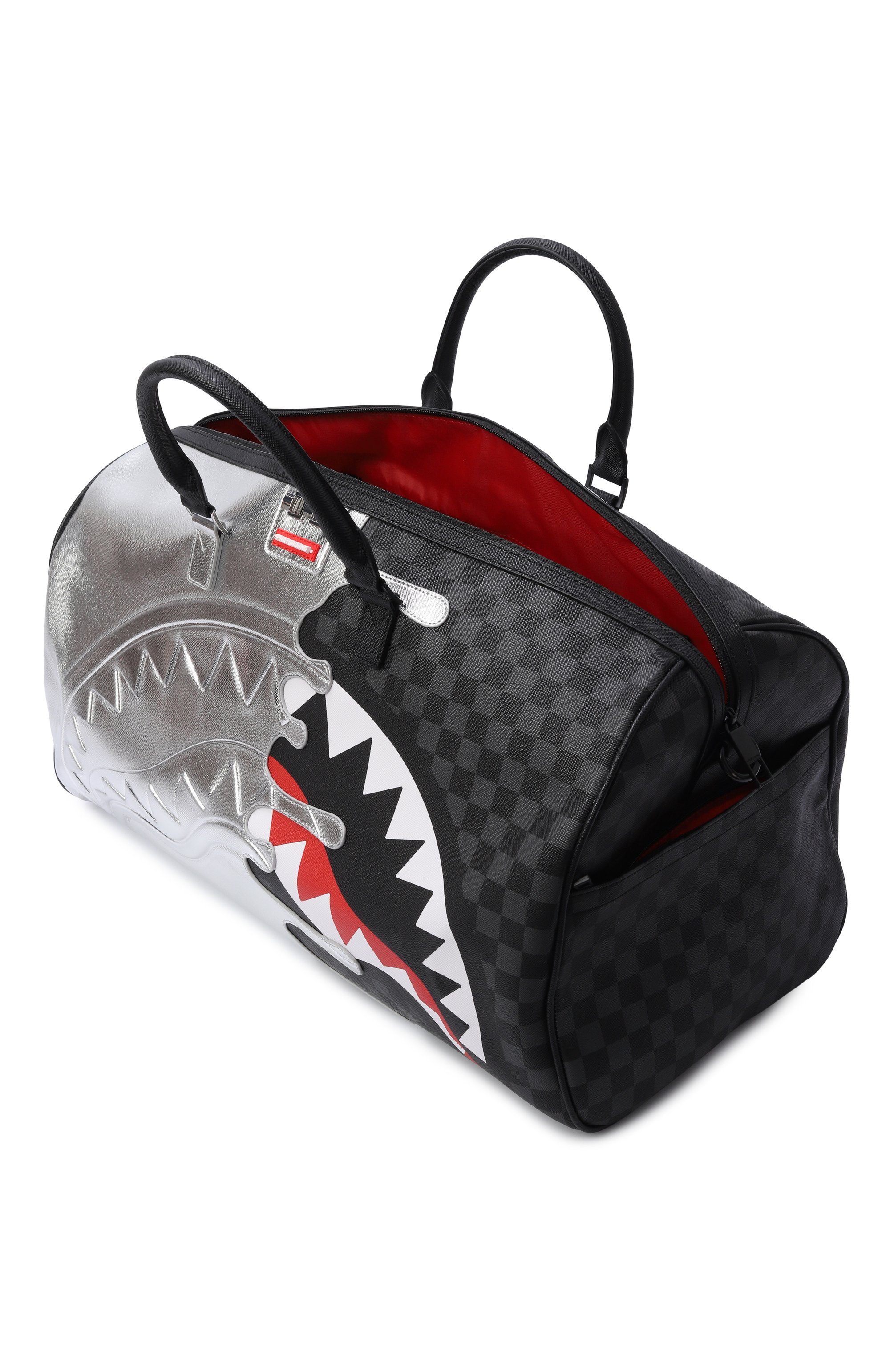 Дорожная сумка silver side drip black check SPRAYGROUND, арт. 910D8924NSZ/SILVER SIDE DRIP BLACK CHECK LARGE DUF, фото 3