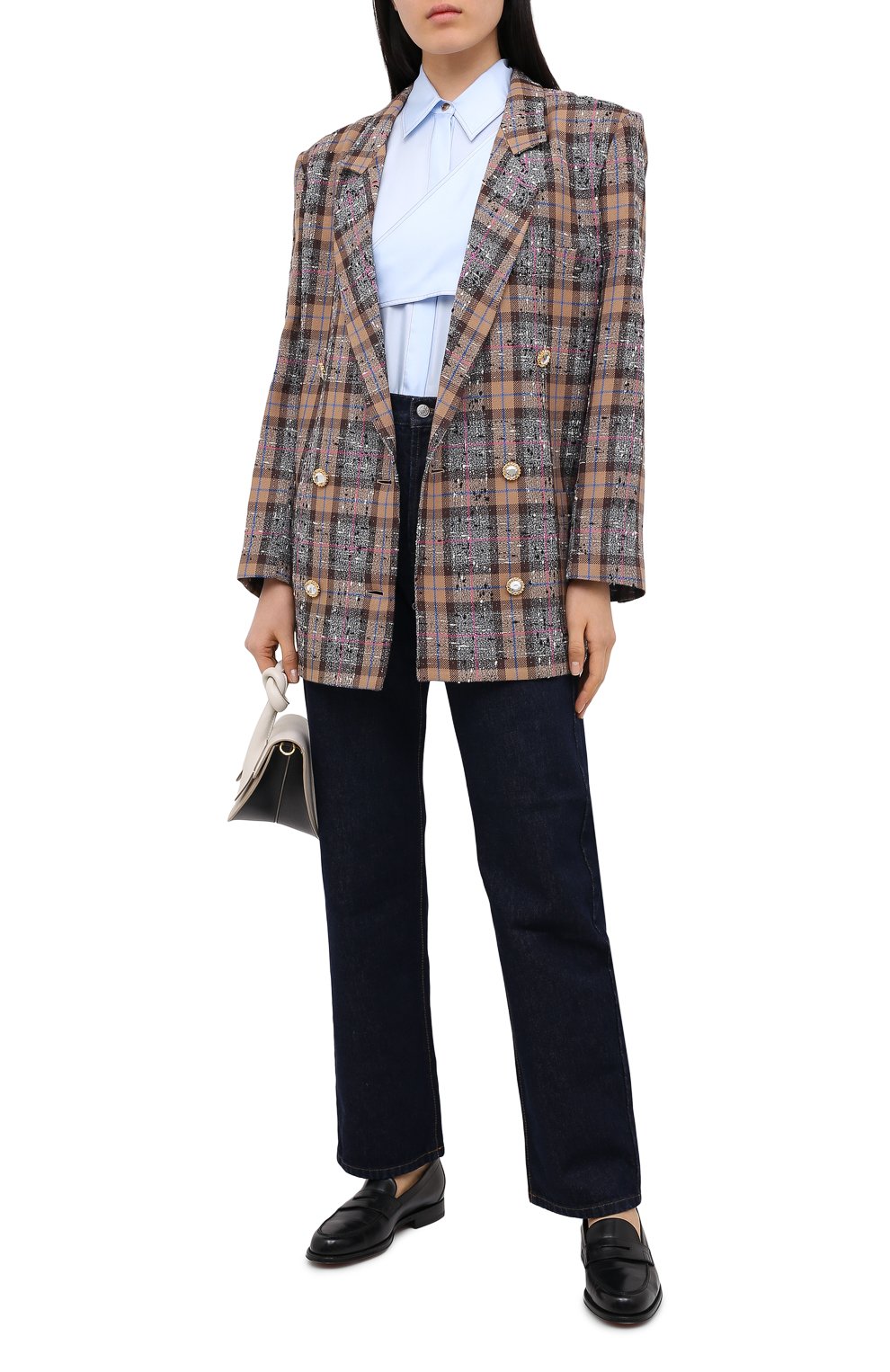 Двубортный жакет ALESSANDRA RICH разноцветного цвета по цене 185000 руб., арт. FAB2329-F2947, фото 2 Двубортный жакет ALESSANDRA RICH, арт. FAB2329-F2947, фото 2