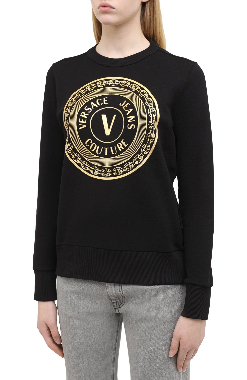Хлопковый свитшот VERSACE JEANS COUTURE, арт. B6HZA7TX-ZDP309 REG. 48 F0IL/30318, фото 3