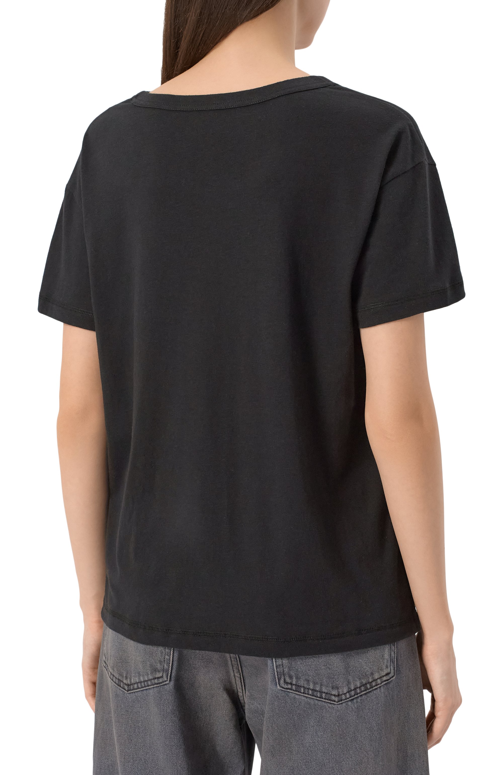 Футболка ZADIG AND VOLTAIRE черного цвета по цене 11550 руб., арт. JWTS01669, фото 4 Футболка ZADIG AND VOLTAIRE, арт. JWTS01669, фото 4