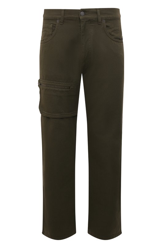 

Хлопковые брюки Moschino, Хаки