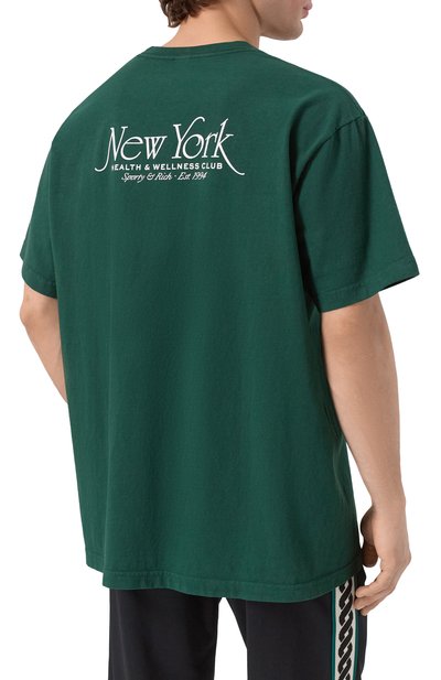 Хлопковая футболка SPORTY AND RICH, арт. T0043606034GR10, фото 4