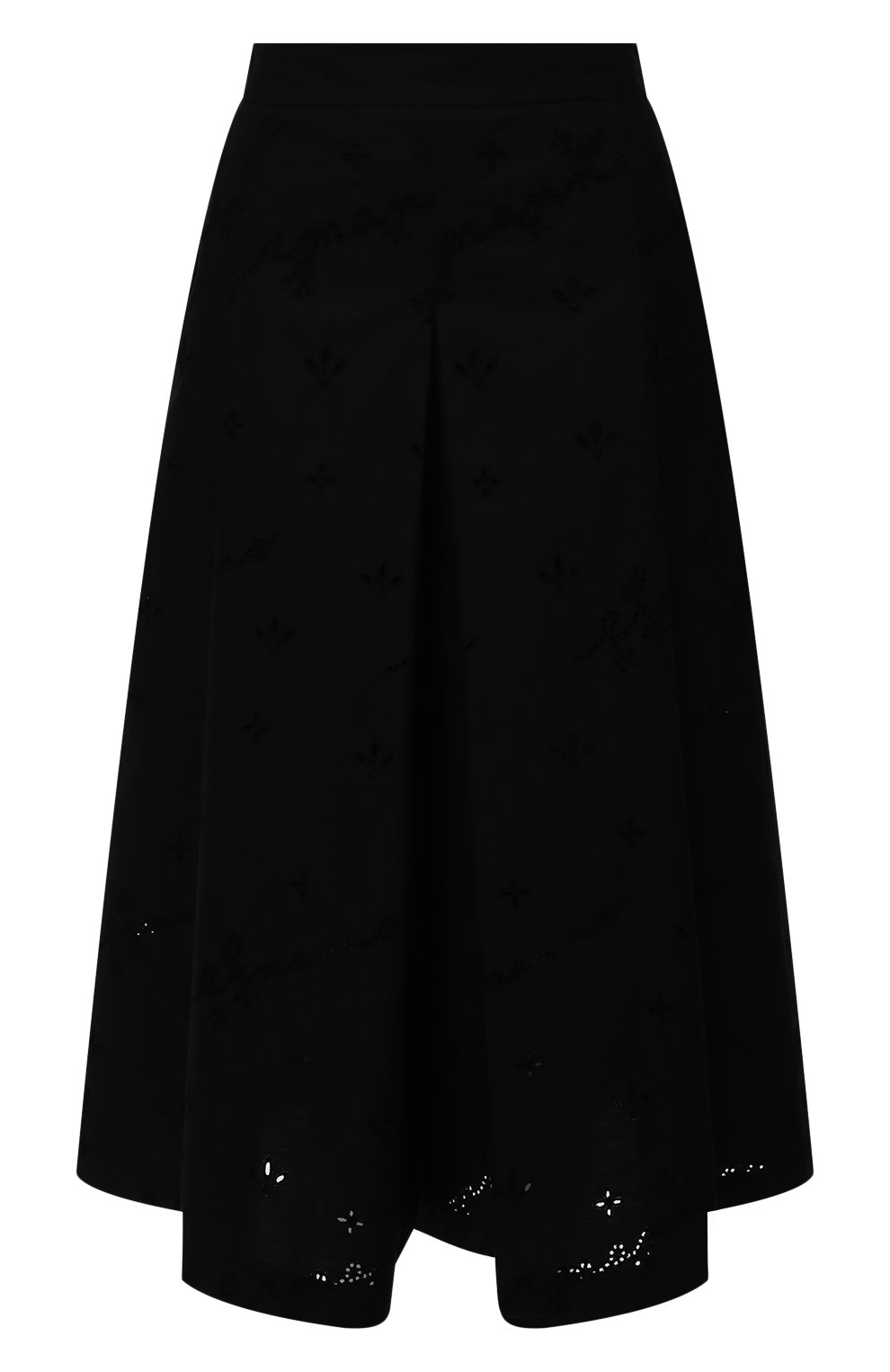 Хлопковые кюлоты ERMANNO FIRENZE черного цвета по цене 75150 руб., арт. D38ET PC01SAN, фото 1 Хлопковые кюлоты ERMANNO FIRENZE, арт. D38ET PC01SAN, фото 1