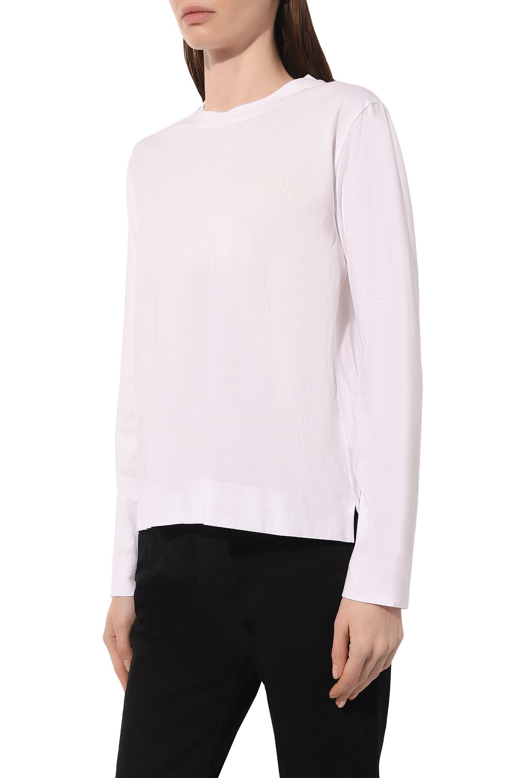 Хлопковый лонгслив GANNI, арт. T3203, фото 3