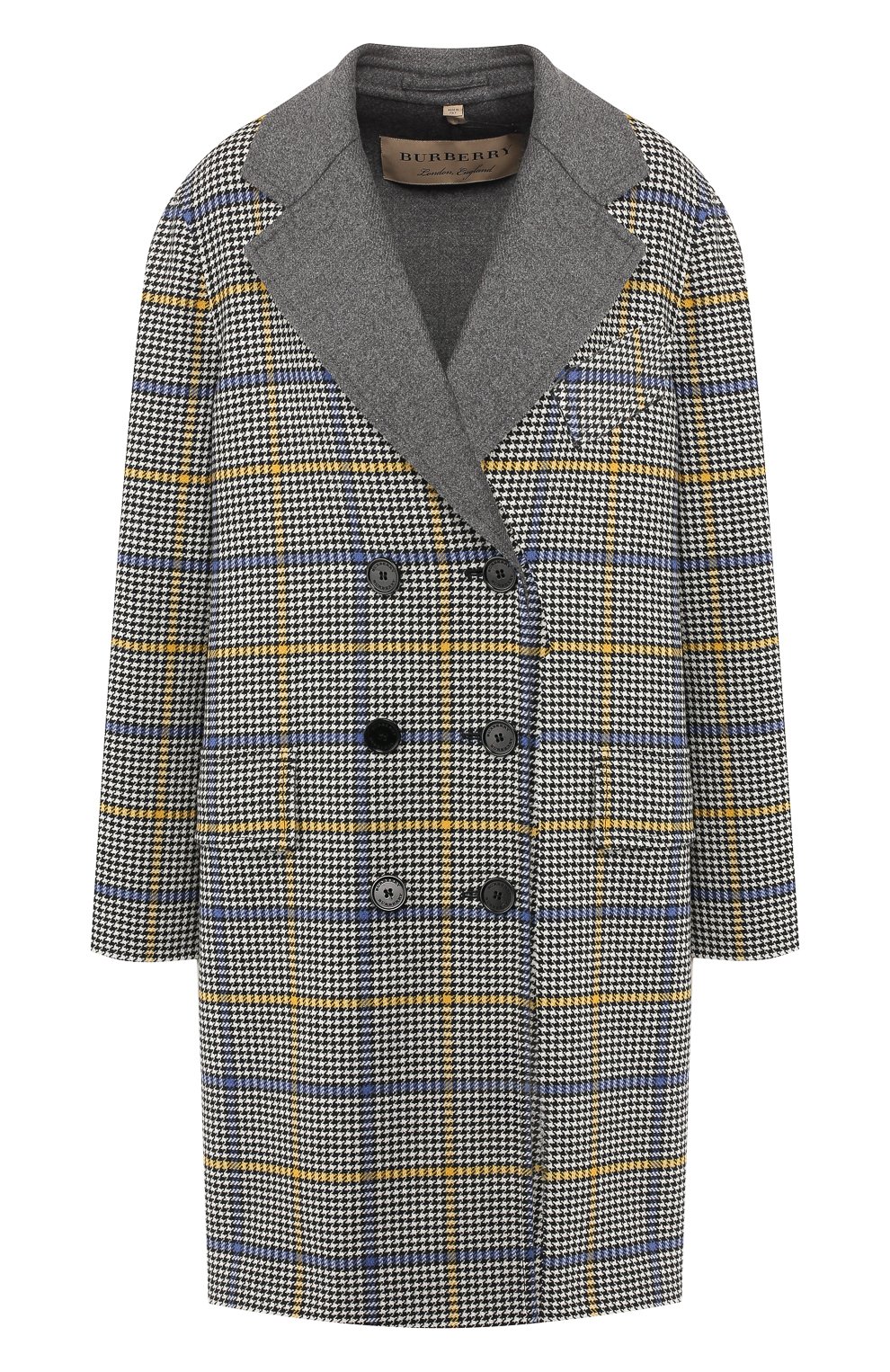 Шерстяное пальто BURBERRY разноцветного цвета по цене 266000 руб., арт. 8006306, фото 1 Шерстяное пальто BURBERRY, арт. 8006306, фото 1