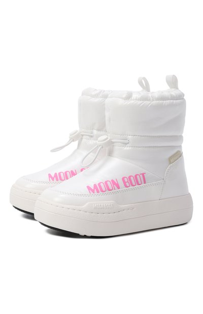 Утепленные сапоги MOON BOOT белого цвета по цене 19950 руб., арт. 80D3440110_001, фото 1 Утепленные сапоги MOON BOOT, арт. 80D3440110_001, фото 1