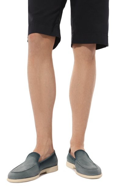 Замшевые лоферы malibu SANTONI, арт. MGAG18829TICSTZ0U60, фото 3