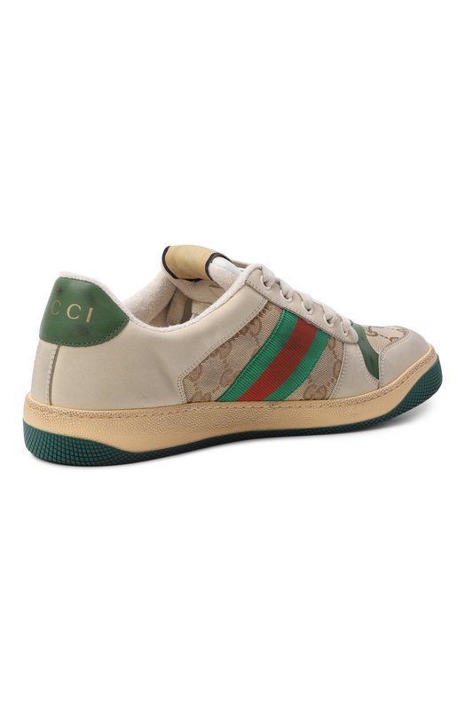 Комбинированные кеды Screener Gucci 570443/9Y920 Кремовый  570443/9Y920 Фото 5