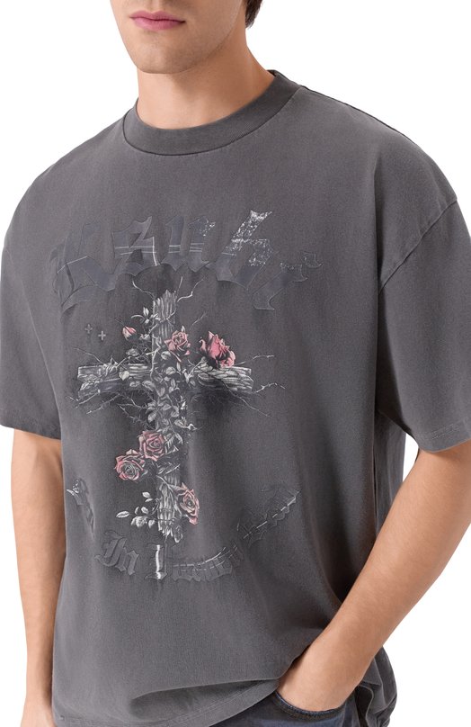 Хлопковая футболка Ksubi MFA25TE016 Серый  MFA25TE016 Фото 5