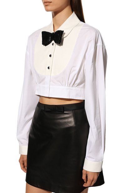 Хлопковая блузка MIU MIU, арт. MK1580-BVM-F0009, фото 3