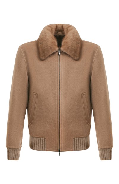 Мужской кашемировый бомбер с отделкой из меха норки MVST, арт. FTECK-ES4255-2V/LC1640