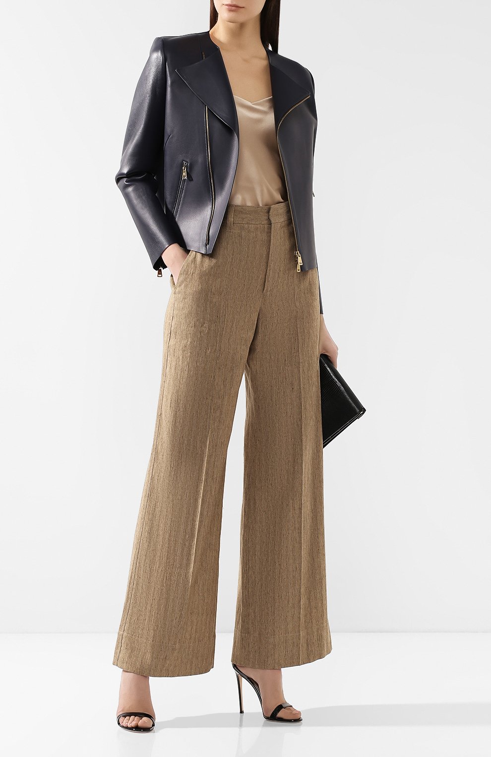 Брюки из смеси хлопка и льна BRUNELLO CUCINELLI, арт. MF578P6947, фото 2