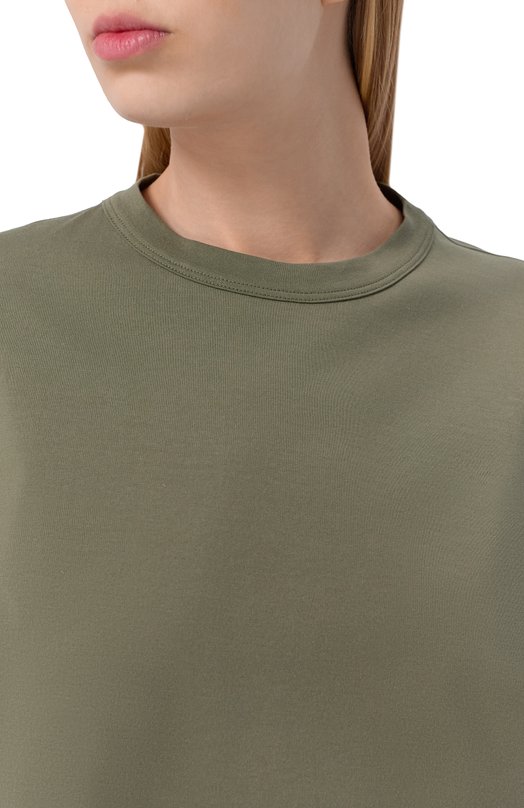 Хлопковая футболка Brunello Cucinelli M0T81BI100 Хаки  M0T81BI100 Фото 5