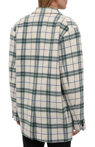 Шерстяной жакет ISABEL MARANT ETOILE зеленого цвета по цене 67250 руб., арт. VE1331-21A010E/KAIT0, фото 4 Шерстяной жакет ISABEL MARANT ETOILE, арт. VE1331-21A010E/KAIT0, фото 4
