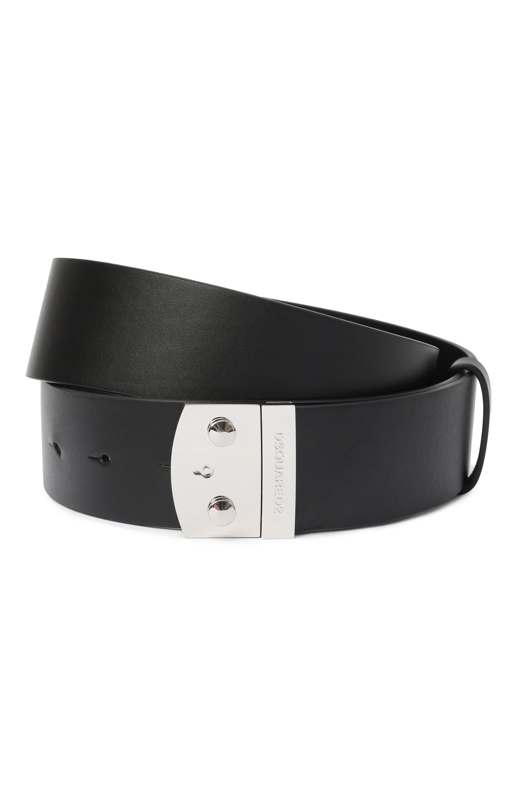 Кожаный ремень DSQUARED2 черного цвета по цене 36100 руб., арт. BEW0627/01500001, фото 1 Кожаный ремень DSQUARED2, арт. BEW0627/01500001, фото 1