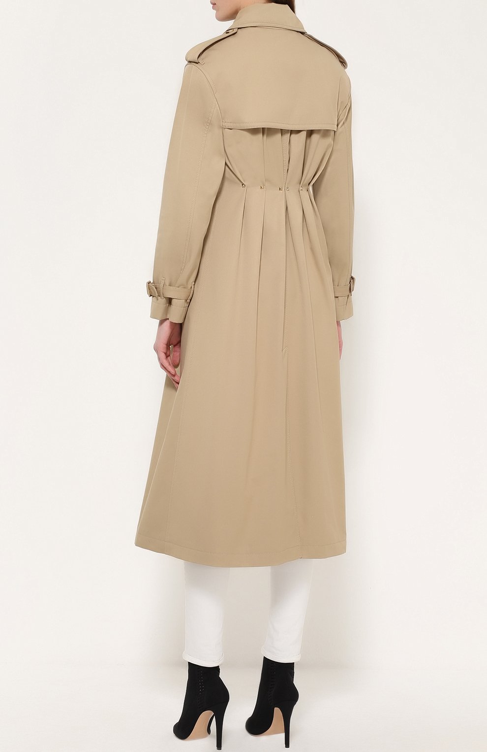 Двубортный удлиненный тренч с защипами и погонами VALENTINO, арт. MB3CA1F0/2PQ, фото 4