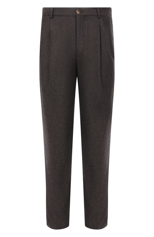 Шерстяные брюки Brunello Cucinelli M038PS2480 Коричневый M038PS2480