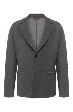 Мужской пиджак из смеси кашемира и шерсти BERLUTI серого цвета, арт. R14KJL20-YACQ | Фото 1 (Материал внешний: Шерсть, Кашемир; Длина (для топов): Стандартные; Статус проверки: Проверено, Проверена категория; Рукава: Длинные; 1-2-бортные: Однобортные; Пиджаки М: Приталенный; Случай: Повседневный; Стили: Кэжуэл; Кросс-КТ: Трикотаж; Драгоценные камни: Проставлено; Материал сплава: Проставлено, Проверено)