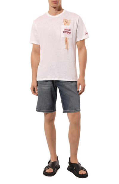 Льняная футболка MC2 SAINT BARTH белого цвета по цене 12650 руб., арт. STBM ECSTASEA/ECS0001/02925B, фото 2 Льняная футболка MC2 SAINT BARTH, арт. STBM ECSTASEA/ECS0001/02925B, фото 2