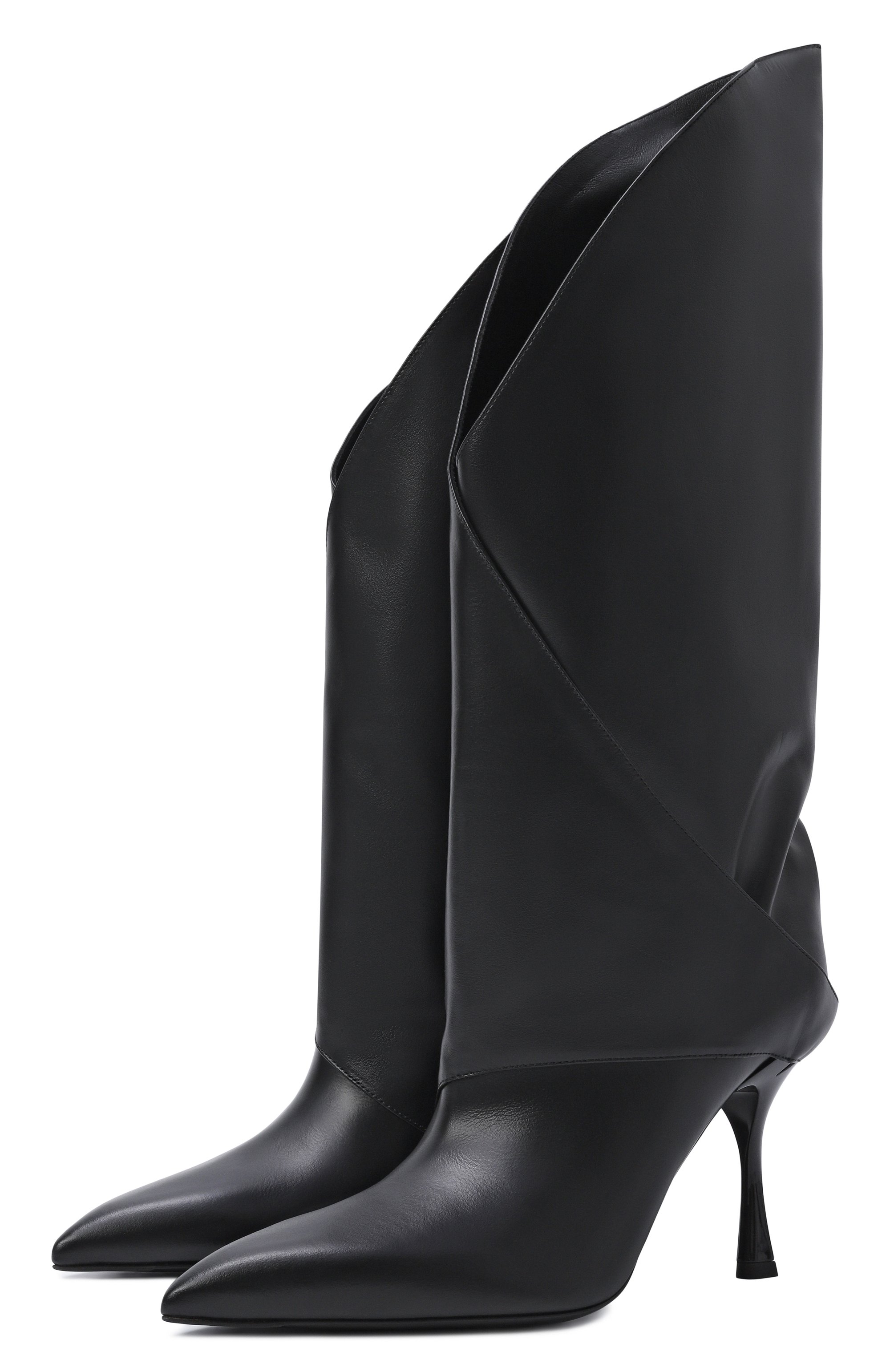 Кожаные сапоги twist 95 BALMAIN черного цвета по цене 187500 руб., арт. FN1TA144/LVIT, фото 1 Кожаные сапоги twist 95 BALMAIN, арт. FN1TA144/LVIT, фото 1