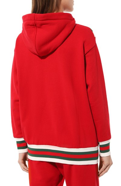 Хлопковое худи GUCCI красного цвета по цене 176500 руб., арт. 717410/XJEVX, фото 4 Хлопковое худи GUCCI, арт. 717410/XJEVX, фото 4