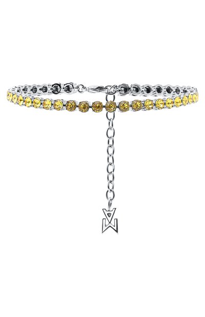 Женская анклет AMINA MUADDI, арт. TENNIS ANKLET/CRYSTALS SILVER BASE/SWA