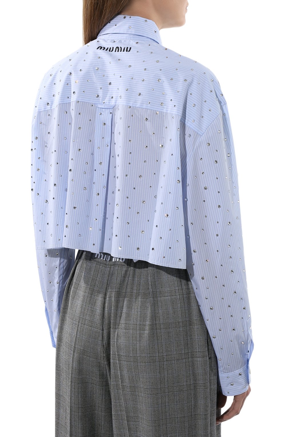 Хлопковая рубашка MIU MIU, арт. MK1564-10AP-F0012, фото 4