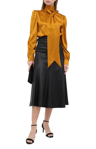 Шелковая блузка SAINT LAURENT, арт. 642360/Y8B58, фото 2