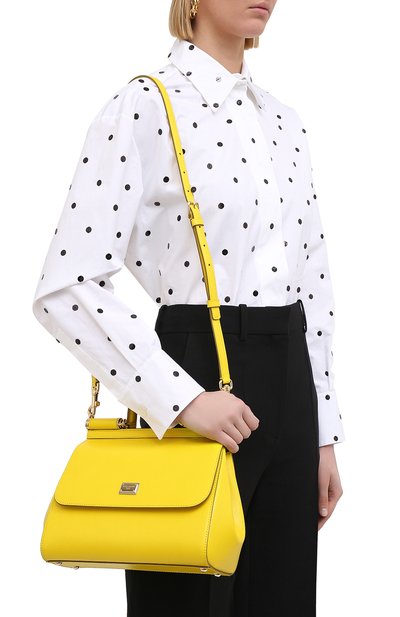 Сумка sicily medium DOLCE & GABBANA желтого цвета по цене 229000 руб., арт. BB6002/A1001, фото 2 Сумка sicily medium DOLCE & GABBANA, арт. BB6002/A1001, фото 2