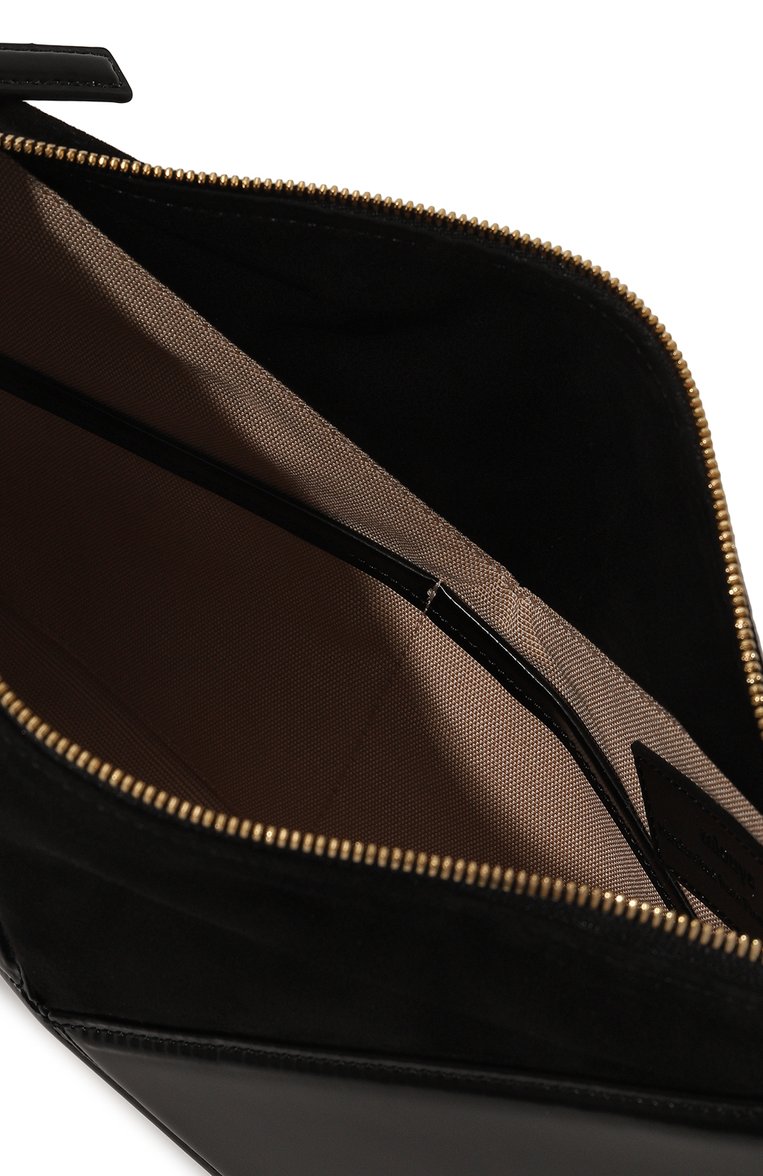 Женская сумка flex MLOUYE черного цвета, арт. 10-017 | Фото 5 (Сумки-технические: Сумки top-handle; Размер: medium; Материал: Натуральная кожа; Материал сплава: Проставлено; Драгоценные камни: Проставлено)