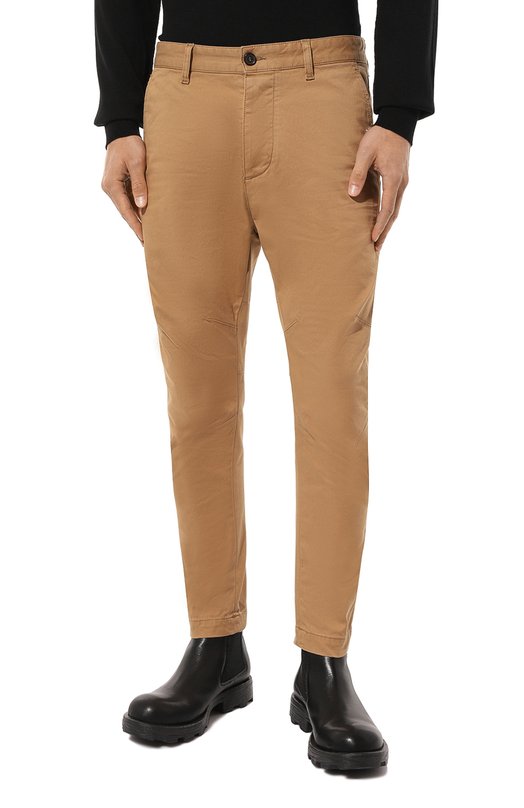 Хлопковые брюки Dsquared2 S74KB0819/S39021 Бежевый  S74KB0819/S39021 Фото 3