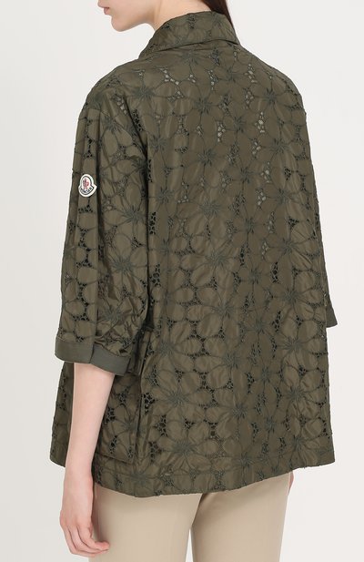 Кружевная куртка свободного кроя с укороченным рукавом MONCLER, арт. C1-093-46167-05-5398C, фото 4