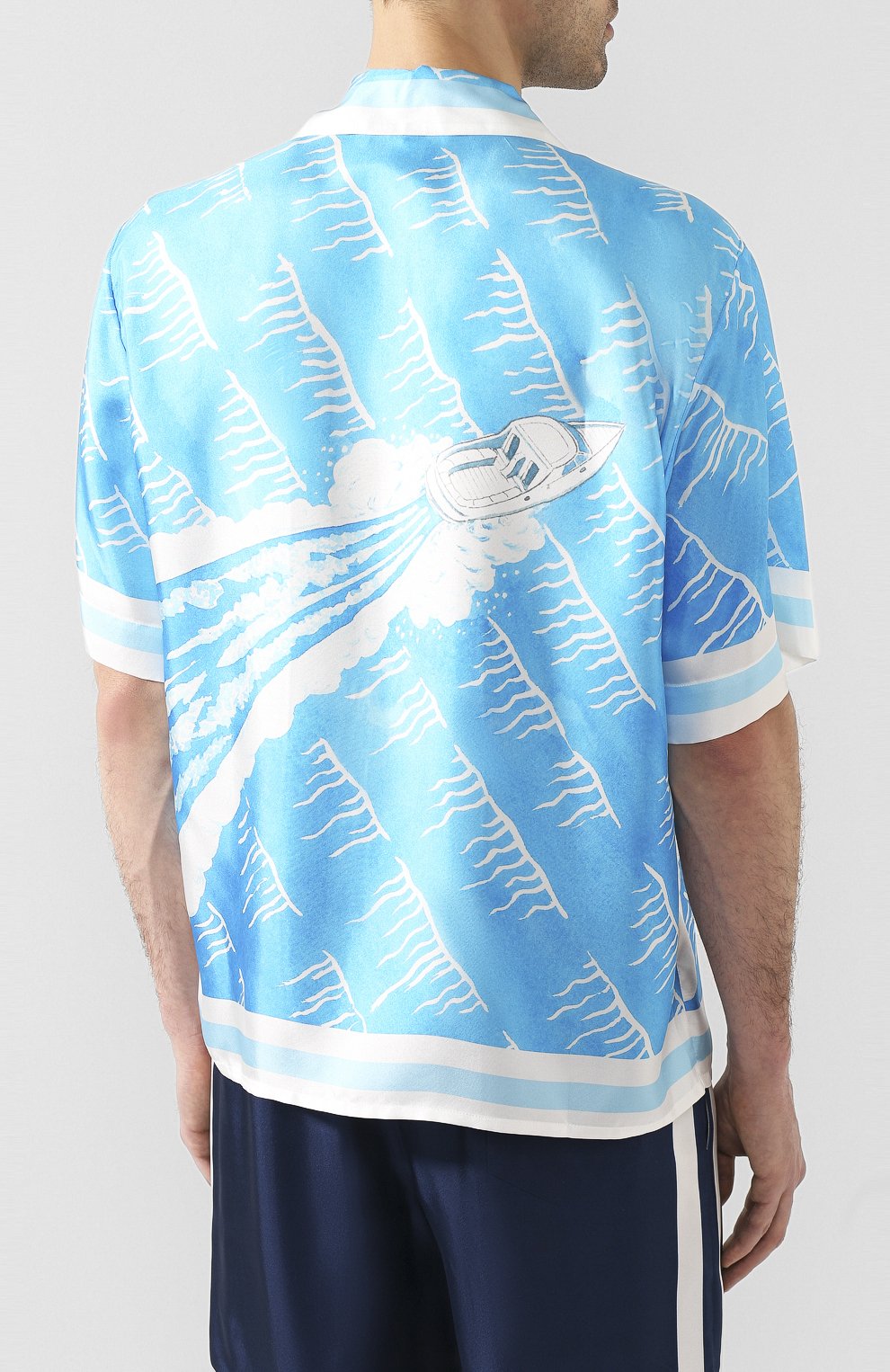 Шелковая рубашка CASABLANCA, арт. MS20-SH-003 SH0RT SLEEVE SHIRT SILLAGE, фото 4