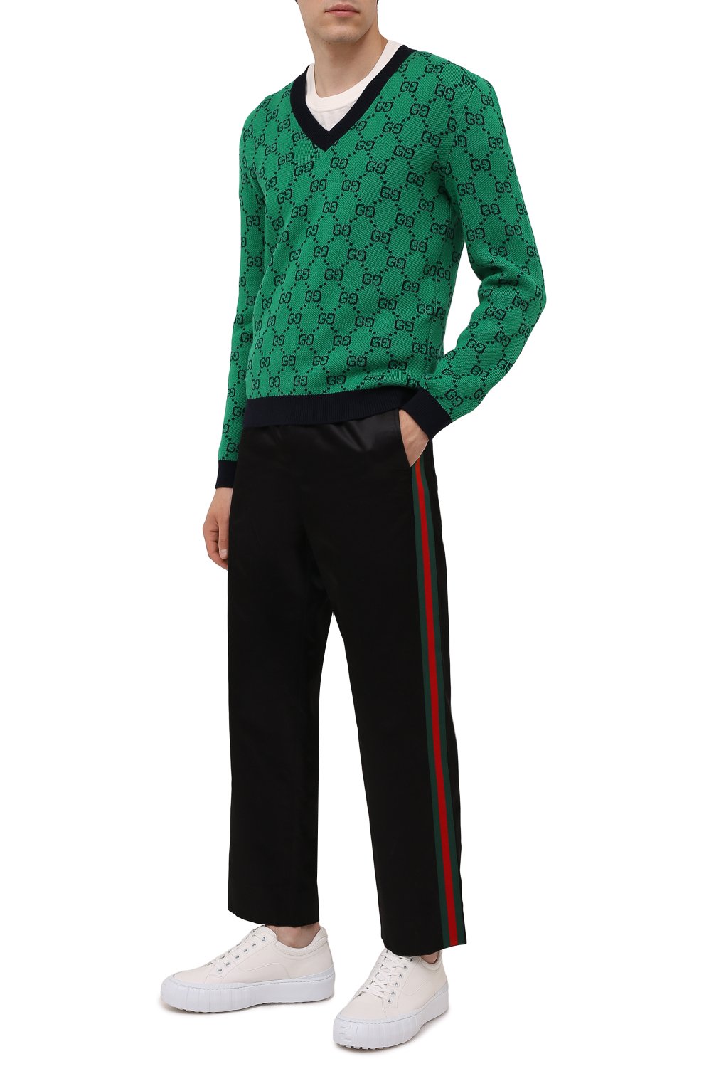 Свитер из шерсти и хлопка GUCCI, арт. 661155/XKBXI, фото 2