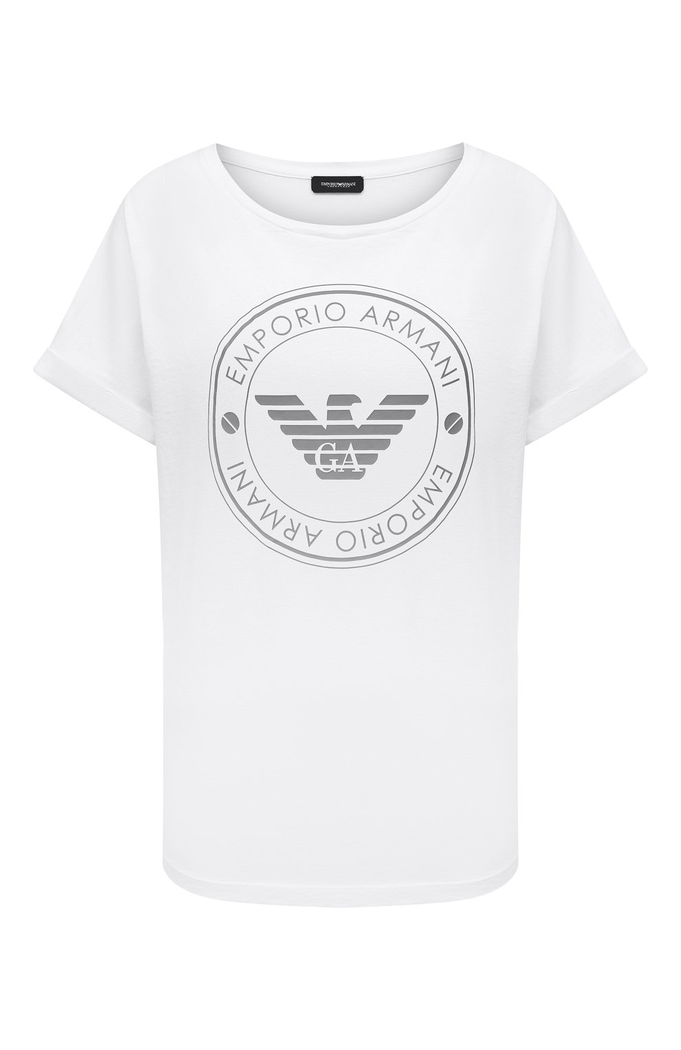 Хлопковая футболка EMPORIO ARMANI белого цвета по цене 8995 руб., арт. 164340/1P255, фото 1 Хлопковая футболка EMPORIO ARMANI, арт. 164340/1P255, фото 1