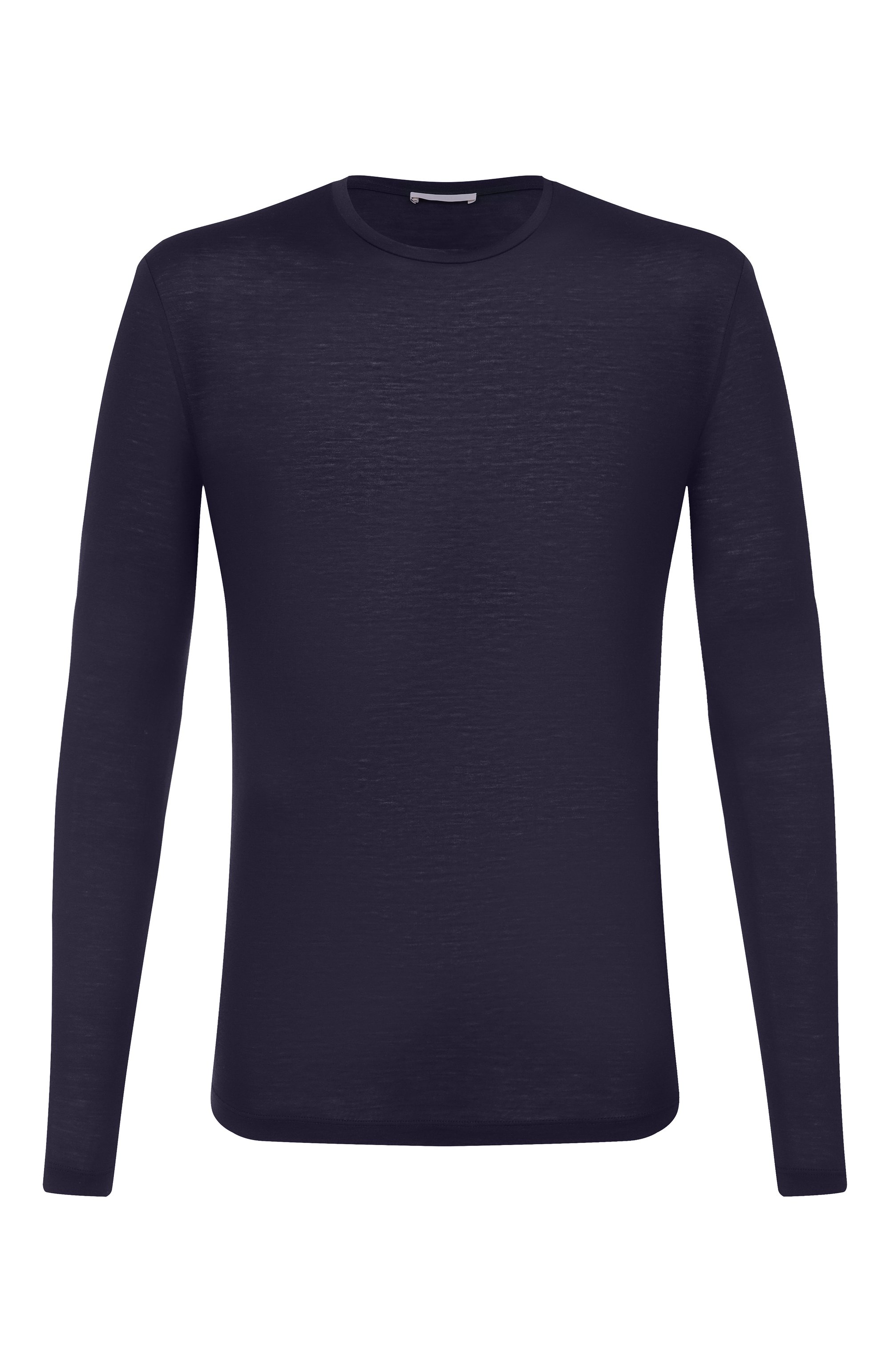 Лонгслив из шелка и хлопка 12 STOREEZ темно-синего цвета по цене 19000 руб., арт. 134229, фото 1 Лонгслив из шелка и хлопка 12 STOREEZ, арт. 134229, фото 1