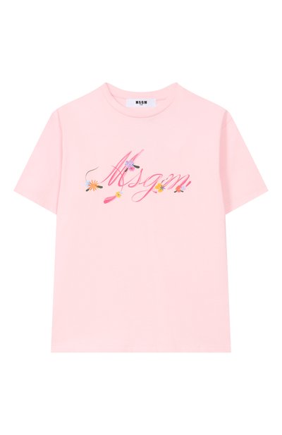 Хлопковая футболка MSGM KIDS, арт. S6MSJGTH015
