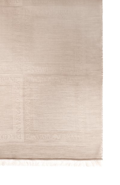 Шарф EMPORIO ARMANI светло-бежевого цвета по цене 14300 руб., арт. EW001858/AF15667, фото 4 Шарф EMPORIO ARMANI, арт. EW001858/AF15667, фото 4