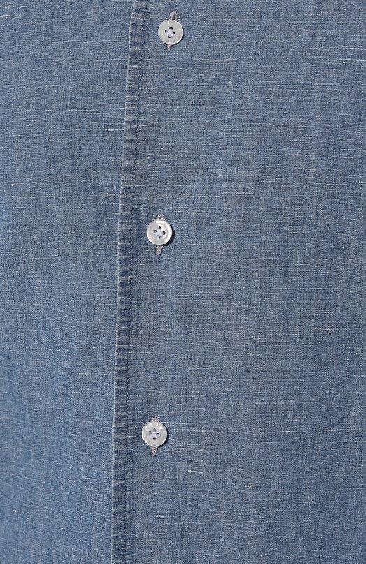 Рубашка из хлопка и льна Sonrisa Голубой, фото 5