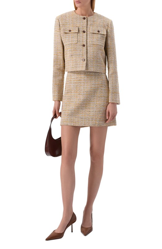 Твидовый жакет Theory P0804112 Бежевый  P0804112 Фото 2