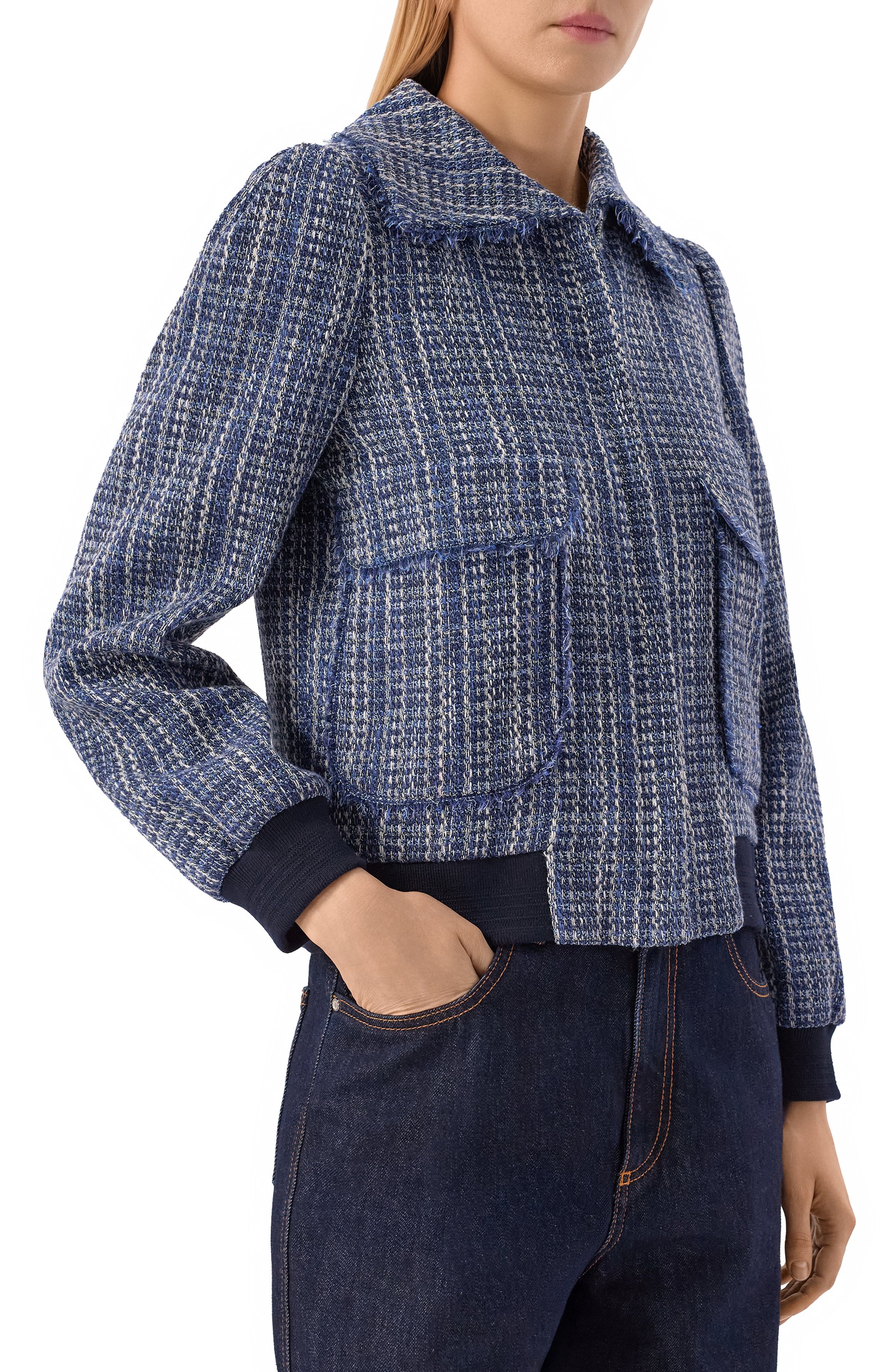 Твидовый бомбер KITON, арт. D61503K0934G, фото 3