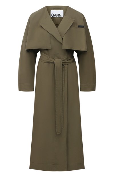 Женский хлопковый тренч GANNI, арт. F5948