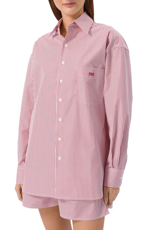 Хлопковая рубашка Paramidonna CR26VSSB-1 Бордовый  CR26VSSB-1 Фото 3