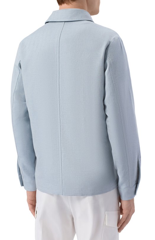 Куртка-рубашка изо льна и хлопка Gran Sasso 78174/57000 Голубой  78174/57000 Фото 4