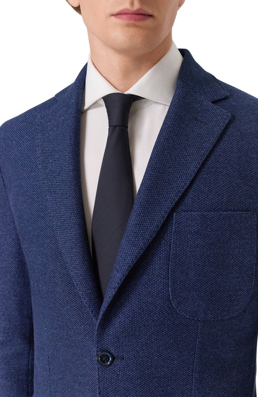 Шерстяной галстук Kiton UCRVKPK0127003 Синий  UCRVKPK0127003 Фото 2