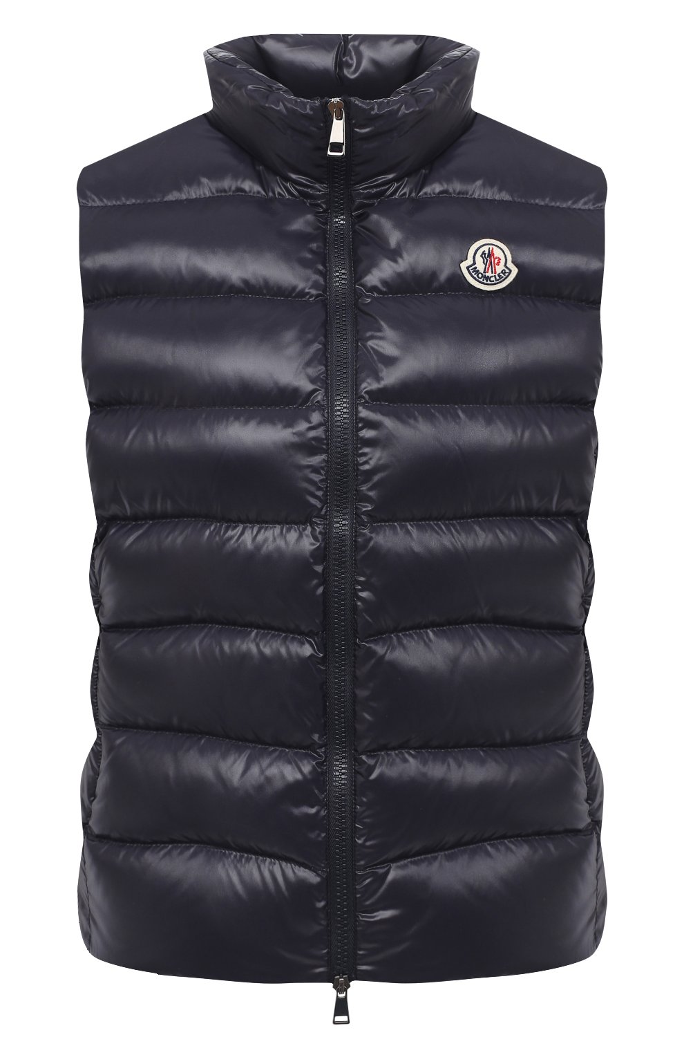 Пуховый жилет MONCLER темно-синего цвета по цене 69950 руб., арт. F2-093-1A525-00-68950, фото 1 Пуховый жилет MONCLER, арт. F2-093-1A525-00-68950, фото 1