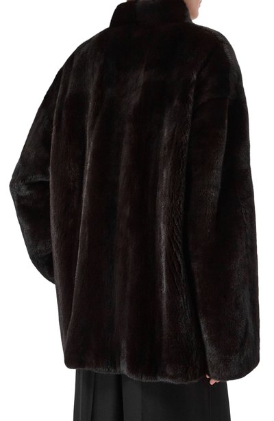 Шуба из норки MVST черного цвета по цене 1850000 руб., арт. M009/MINK BGL, фото 4 Шуба из норки MVST, арт. M009/MINK BGL, фото 4