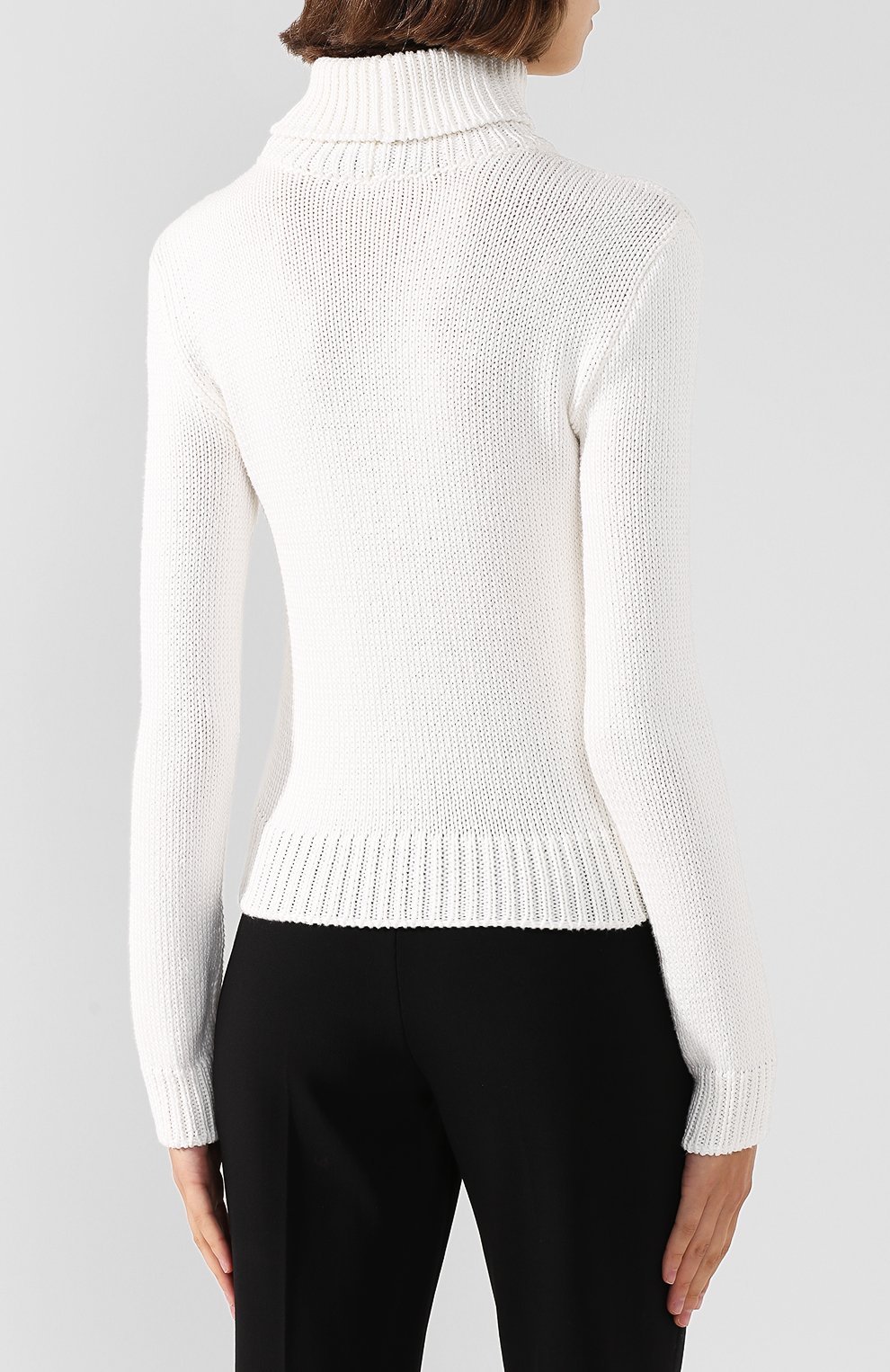 Однотонная вязаная водолазка из хлопка RALPH LAUREN, арт. 290705724, фото 4